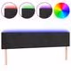vidaXL Tête de lit à LED Noir 180x5x78/88 cm Velours