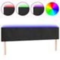 vidaXL Tête de lit à LED Noir 180x5x78/88 cm Velours