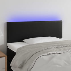 Tête de lit à led Noir 100x5x78/88 cm Similicuir