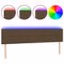 vidaXL Tête de lit à LED Marron Foncé 160x5x78/88 cm Tissu