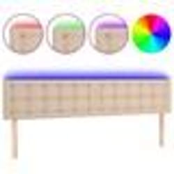 vidaXL Tête de lit à LED Cappuccino 160x5x78/88 cm Similicuir