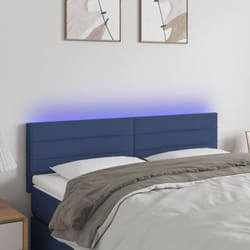 Vidaxl - Tête de lit à led Bleu 144x5x78/88 cm Tissu