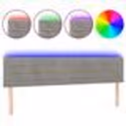 vidaXL Tête de lit à LED Gris clair 180x5x78/88 cm Velours