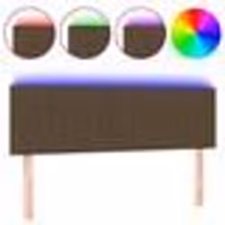 vidaXL Tête de lit à LED Marron Foncé 144x5x78/88 cm Tissu