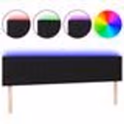 vidaXL Tête de lit à LED Noir 180x5x78/88 cm Tissu