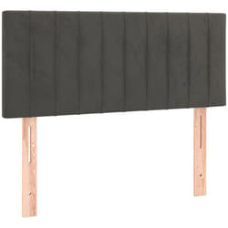 vidaXL Tête de lit à LED Gris foncé 80x5x78/88 cm Velours