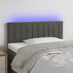 Tête de lit à led Gris foncé 90x5x78/88 cm Velours