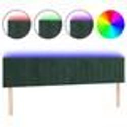 vidaXL Tête de lit à LED Vert foncé 200x5x78/88 cm Velours