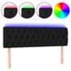 vidaXL Tête de lit à LED Noir 144x7x78/88 cm Tissu