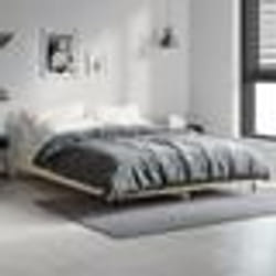 vidaXL Tête de lit à LED Bleu 200x7x78/88 cm Tissu