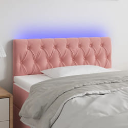 Vidaxl - Tête de lit à led Rose 90x7x78/88 cm Velours
