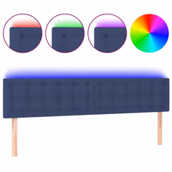 VidaXL 3122066, Bleu, Polyester, Bois, 1800 mm, 78 cm, 88 cm, 50 mm