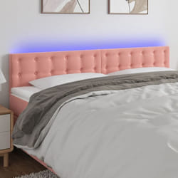 Vidaxl - Tête de lit à led Rose 180x5x78/88 cm Velours