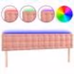 vidaXL Tête de lit à LED Rose 200x5x78/88 cm Velours