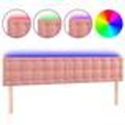 vidaXL Tête de lit à LED Rose 200x5x78/88 cm Velours