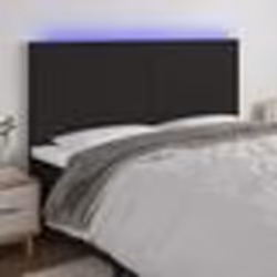 vidaXL Tête de lit à LED Noir 160x5x118/128 cm Tissu