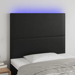Tête de lit à led Noir 90x5x118/128 cm Similicuir