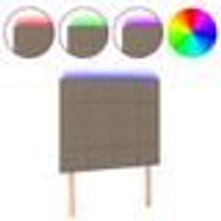 vidaXL Tête de lit à LED Taupe 80x5x118/128 cm Tissu