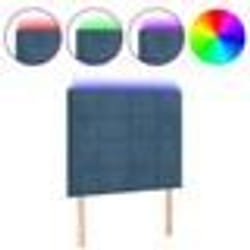 vidaXL Tête de lit à LED Bleu foncé 90x5x118/128 cm Velours