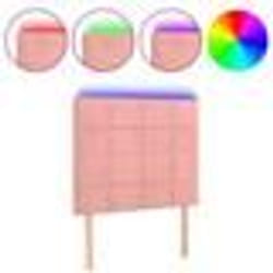 vidaXL Tête de lit à LED Rose 90x5x118/128 cm Velours