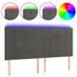 vidaXL Tête de lit à LED Gris foncé 160x5x118/128 cm Velours