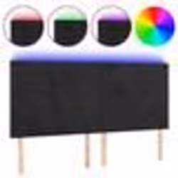 vidaXL Tête de lit à LED Noir 160x5x118/128 cm Velours