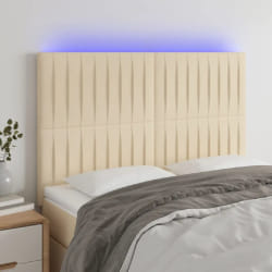 vidaXL Tête de lit à LED - Crème