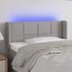 vidaXL Tête de lit à LED Crème 200x5x118/128 cm Tissu