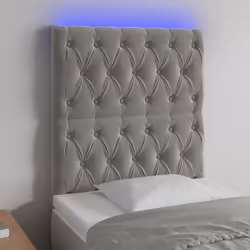 VidaXL 3122796 tête de lit et pied de lit Gris clair