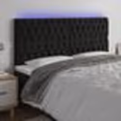 vidaXL Tête de lit à LED Noir 200x7x118/128 cm Velours