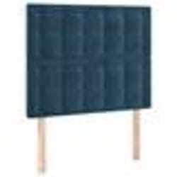 vidaXL Tête de lit à LED Bleu foncé 90x5x118/128 cm Velours
