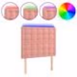 vidaXL Tête de lit à LED Rose 90x5x118/128 cm Velours