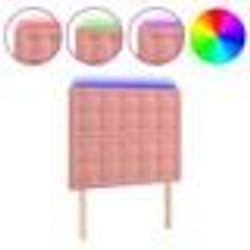 vidaXL Tête de lit à LED Rose 90x5x118/128 cm Velours