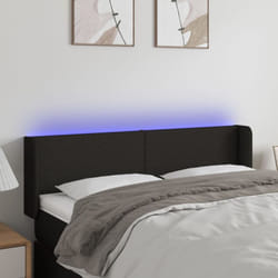 Vidaxl - Tête de lit à led Noir 147x16x78/88 cm Tissu