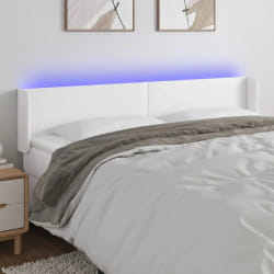 vidaXL Tête de lit à LED - Blanc