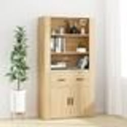 vidaXL Tête de lit à LED Marron foncé 203x16x78/88 cm Tissu