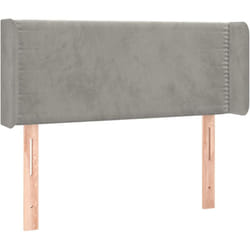 Vidaxl - Tête de lit à led Gris clair 83x16x78/88 cm Velours