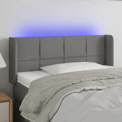 vidaXL Tête de lit LED - Gris foncé