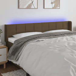 vidaXL tête de lit 183 cm - Marron foncé - LED