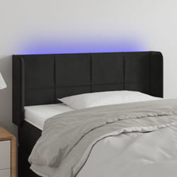 Vidaxl - Tête de lit à led Noir 83x16x78/88 cm Velours