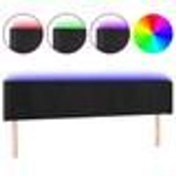 vidaXL Tête de lit à LED Noir 163x16x78/88 cm Velours