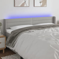 Vidaxl Tête de lit à LED - Gris clair