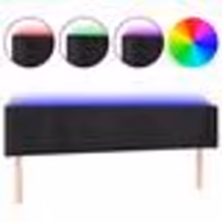vidaXL Tête de lit à LED Noir 163x16x78/88 cm Velours