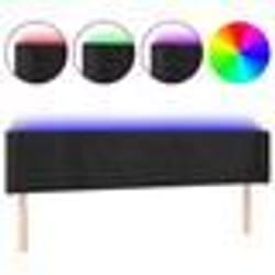 vidaXL Tête de lit à LED Noir 163x16x78/88 cm Velours