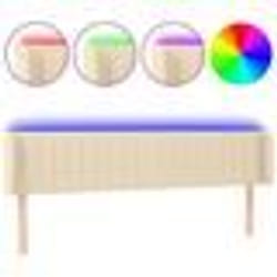 vidaXL Tête de lit à LED Crème 183x16x78/88 cm Tissu