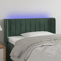 Tête de lit à led Vert foncé 93x16x78/88 cm Velours Vidaxl