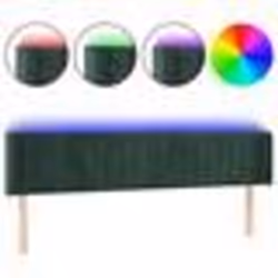 vidaXL Tête de lit à LED Vert foncé 203x16x78/88 cm Velours