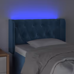 VidaXL 3123606 tête de lit et pied de lit Bleu foncé - Vue supplémentaire 4