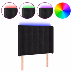 VidaXL 3123720, Noir, Polyester, Bois, 1470 mm, 78 cm, 88 cm, 160 mm