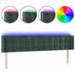 vidaXL Tête de lit à LED Vert foncé 163x16x78/88 cm Velours